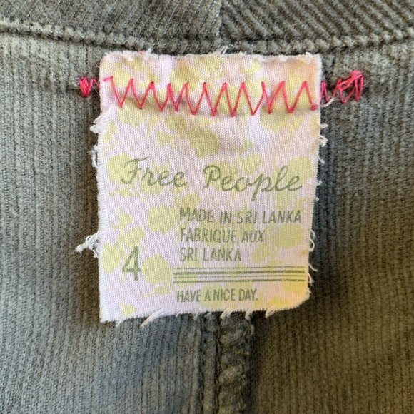 Free People Corduroy Raw Hem Pockets Mini Skirt - Picture 7 of 9